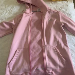 Pink under armor zip up jacket
